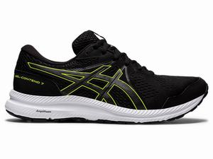 Asics GEL-CONTEND 7 (4E) Futócipő Férfi Fekete Zöld | 512478-GOD