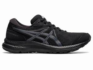 Asics GEL-CONTEND 7 (D) Futócipő Női Fekete Szürke | 261735-LHR