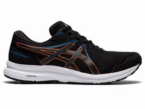 Asics GEL-CONTEND 7 Futócipő Férfi Fekete Narancssárga | 518974-ZRB