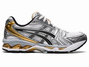 Asics GEL-KAYANO 14 Utcai Cipő Férfi Fehér Arany | 394865-PIH