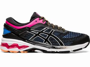 Asics GEL-KAYANO 26 Futócipő Női Fekete Kék | 245168-YSU