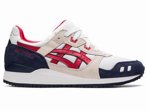 Asics GEL-LYTE III OG Utcai Cipő Női Fehér Piros | 473621-IMX