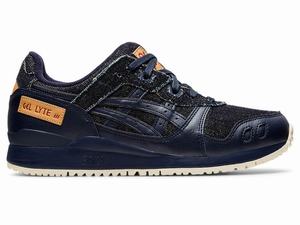 Asics GEL-LYTE III Utcai Cipő Férfi Fekete Mélykék | 813254-KCY