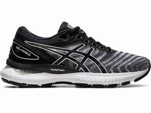 Asics GEL-NIMBUS 22 Futócipő Női Fekete Fehér | 056148-UHG