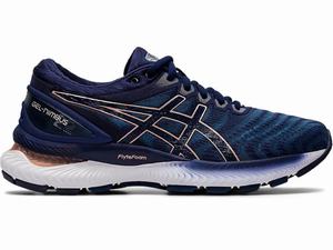 Asics GEL-NIMBUS 22 Futócipő Női Szürke Sötétkék | 219673-AXC