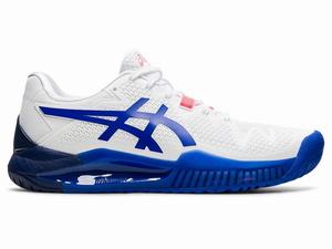 Asics GEL-RESOLUTION 8 (D) Teniszcipő Női Fehér Kék | 312675-YLQ