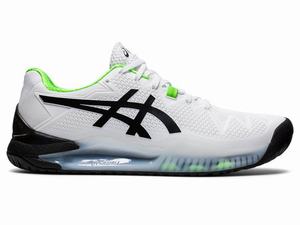 Asics GEL-Resolution 8 Teniszcipő Férfi Fehér Zöld | 102943-LXZ