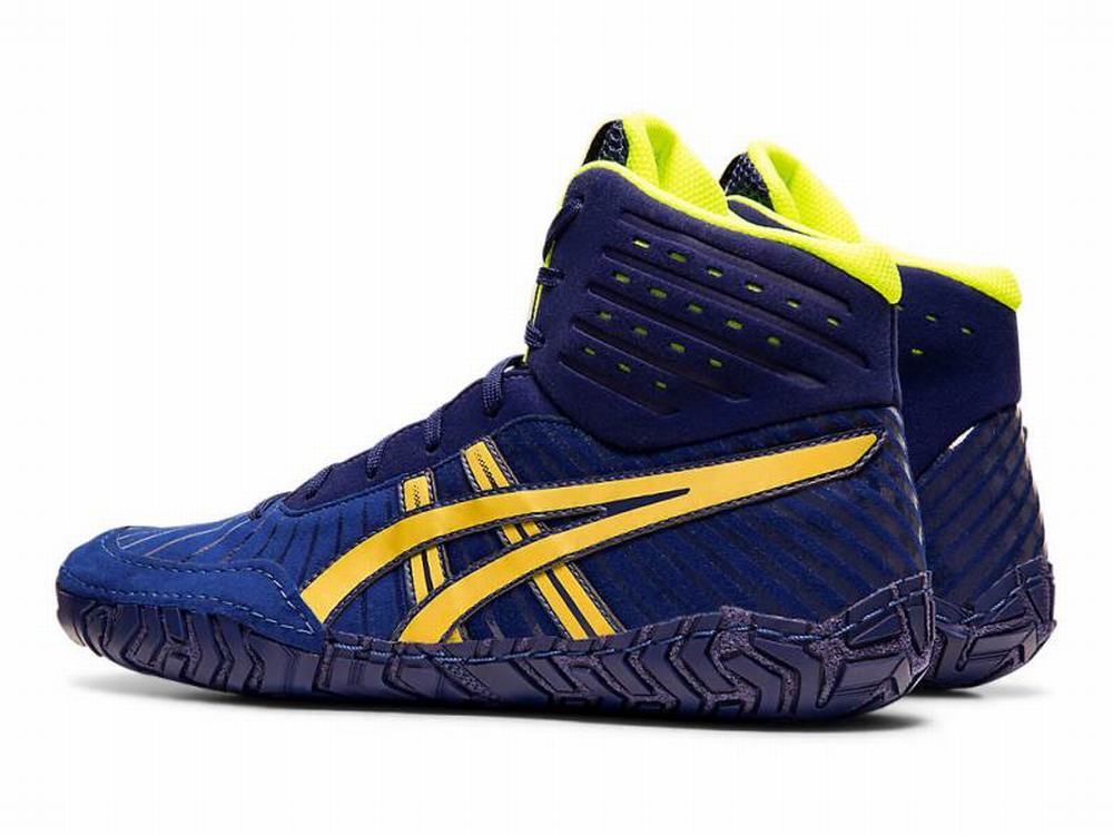 Asics Aggressor 4 Birkózó Cipő Férfi Kék Arany Barna | 431678-GEL