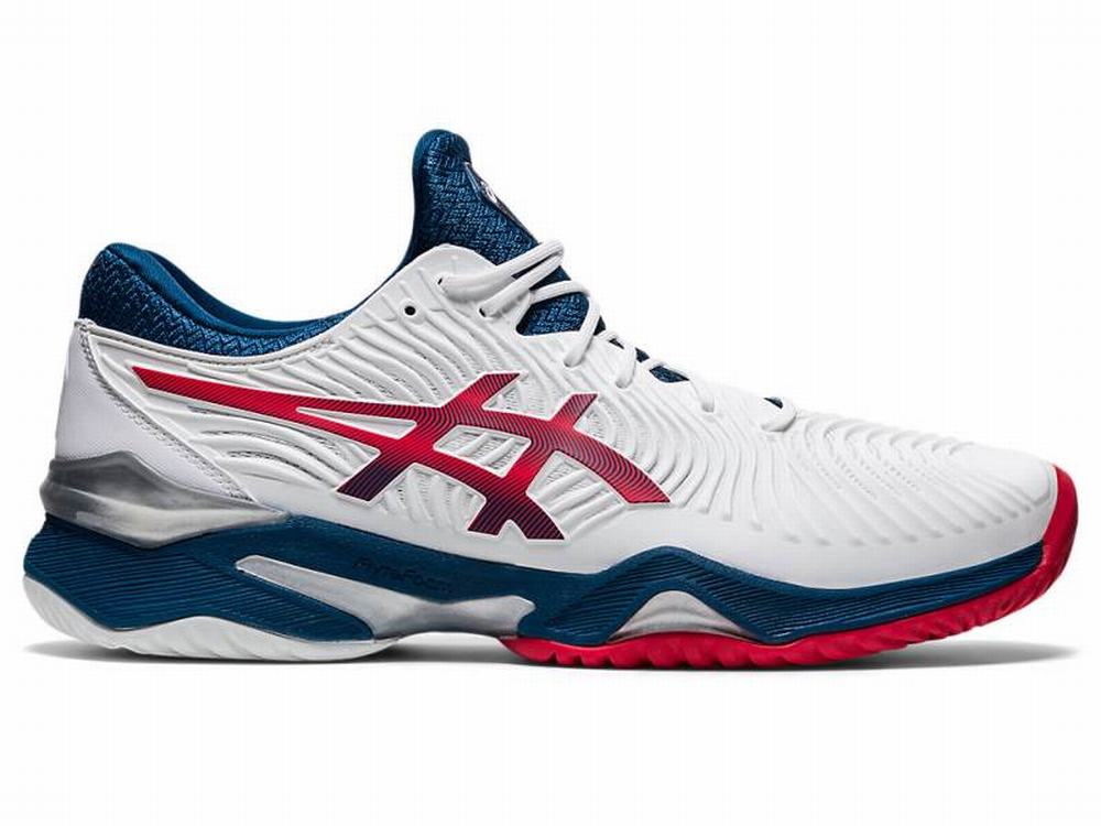 Asics COURT FF 2 Teniszcipő Férfi Fehér Kék | 278493-IUM