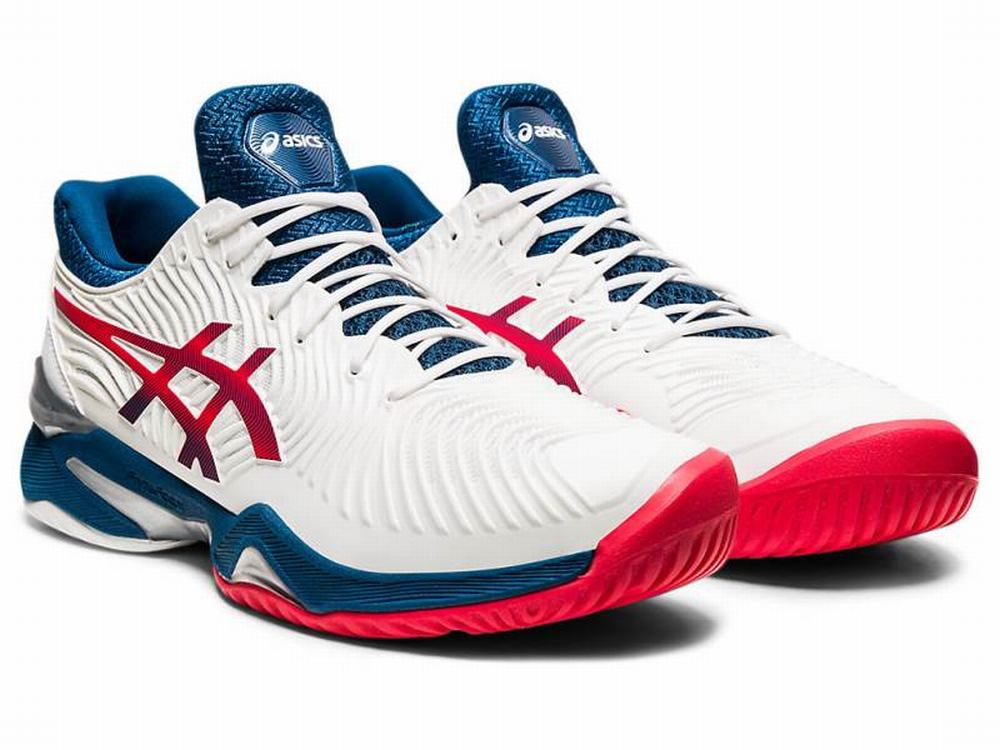 Asics COURT FF 2 Teniszcipő Férfi Fehér Kék | 278493-IUM