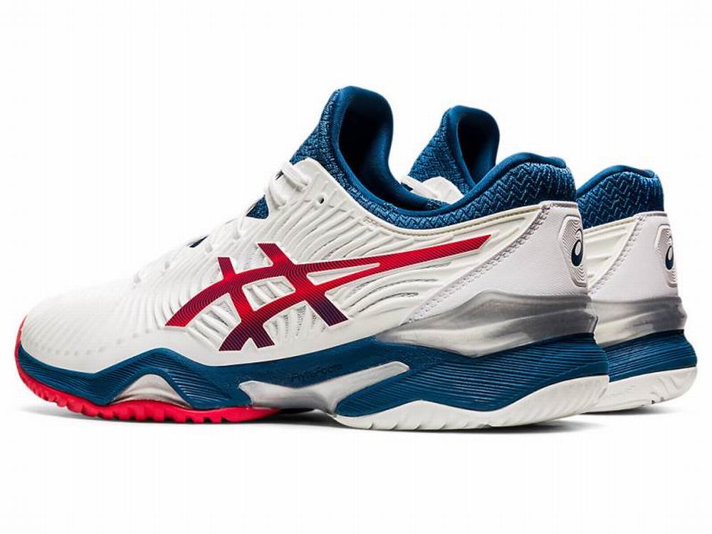 Asics COURT FF 2 Teniszcipő Férfi Fehér Kék | 278493-IUM