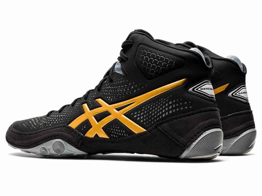 Asics DAN GABLE EVO 2 Birkózó Cipő Férfi Fekete Arany Barna | 754368-VEF