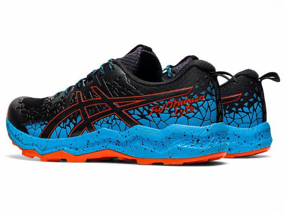 Asics FujiTrabuco Lyte Terepfutó Férfi Fekete Világos Türkiz | 823640-CHO