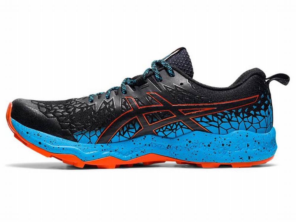 Asics FujiTrabuco Lyte Terepfutó Férfi Fekete Világos Türkiz | 823640-CHO