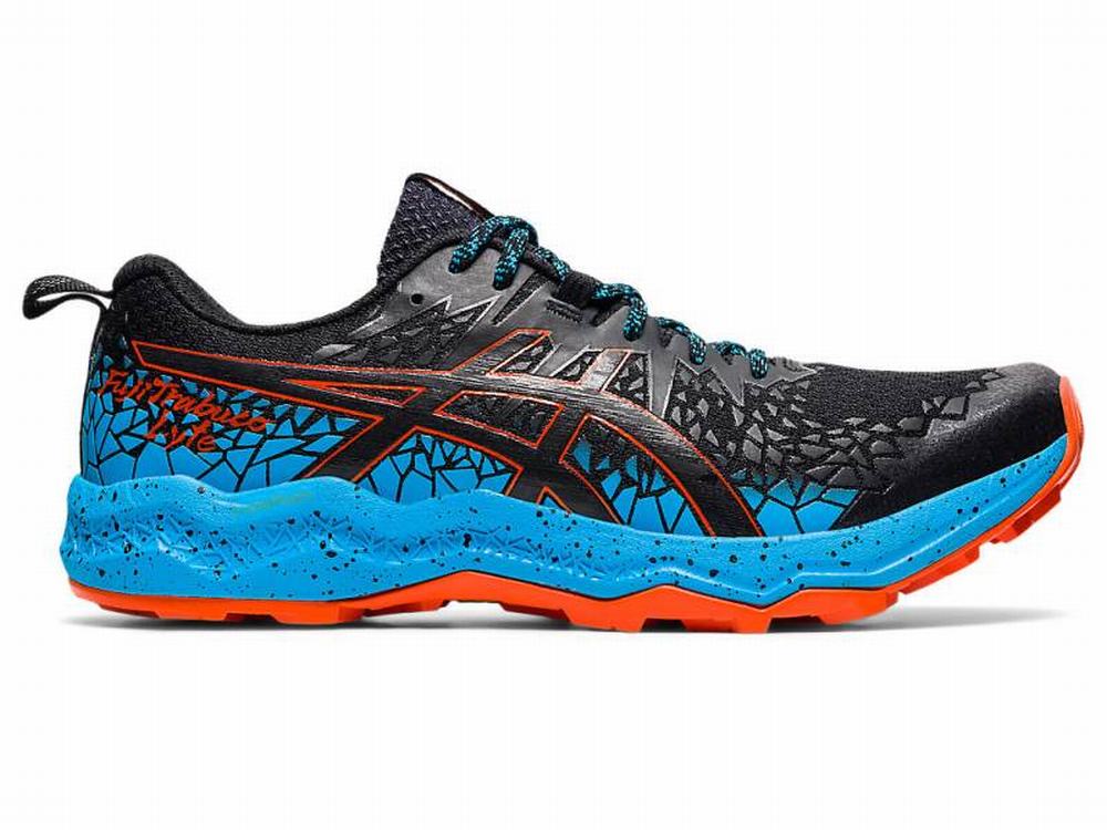 Asics FujiTrabuco Lyte Terepfutó Férfi Fekete Világos Türkiz | 823640-CHO