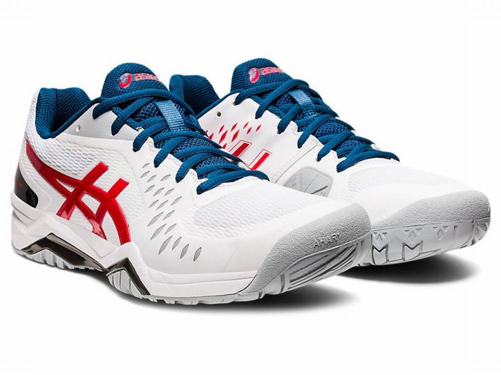 Asics GEL-CHALLENGER 12 Teniszcipő Férfi Fehér Piros | 956438-BTZ