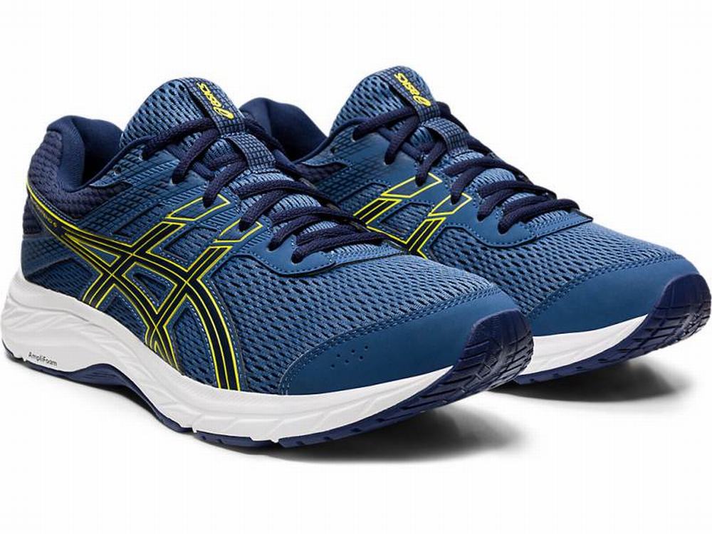 Asics GEL-CONTEND 6 Futócipő Férfi Sötétszürke Sárga | 796108-RVC