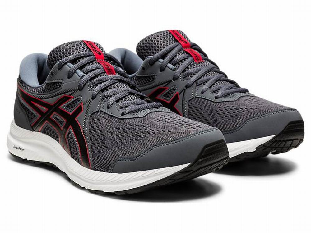 Asics GEL-CONTEND 7 (4E) Futócipő Férfi Szürke Piros | 563701-OPB