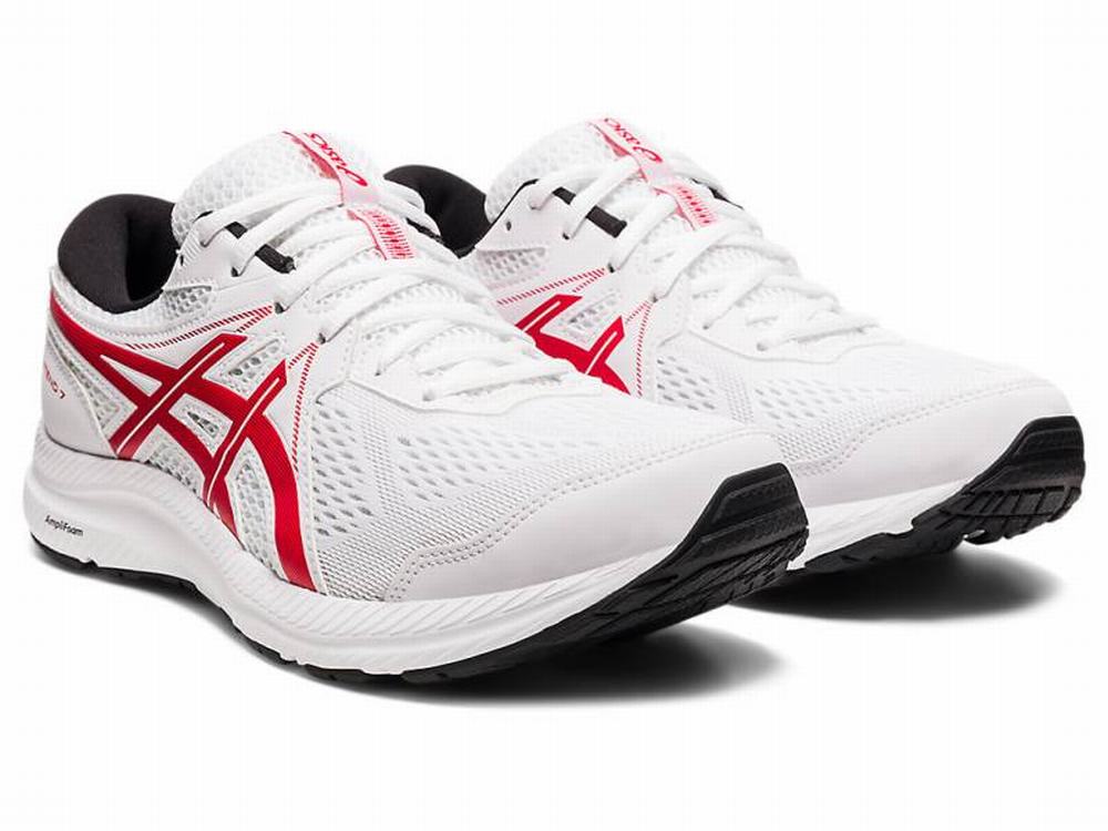 Asics GEL-CONTEND 7 Futócipő Férfi Fehér Piros | 317298-INS