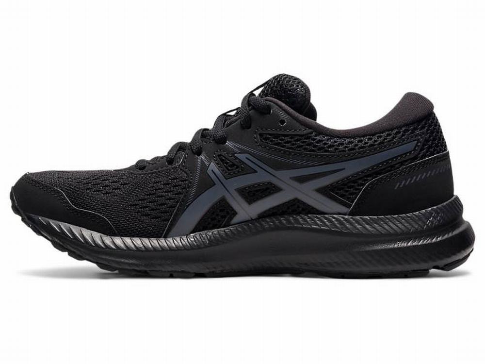 Asics GEL-CONTEND 7 Futócipő Női Fekete Szürke | 263795-RMX