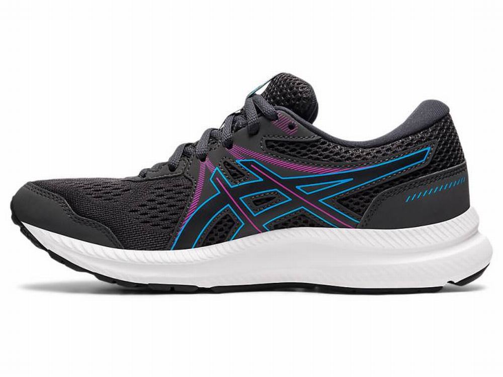 Asics GEL-CONTEND 7 Futócipő Női Szürke Fekete | 705182-TMO