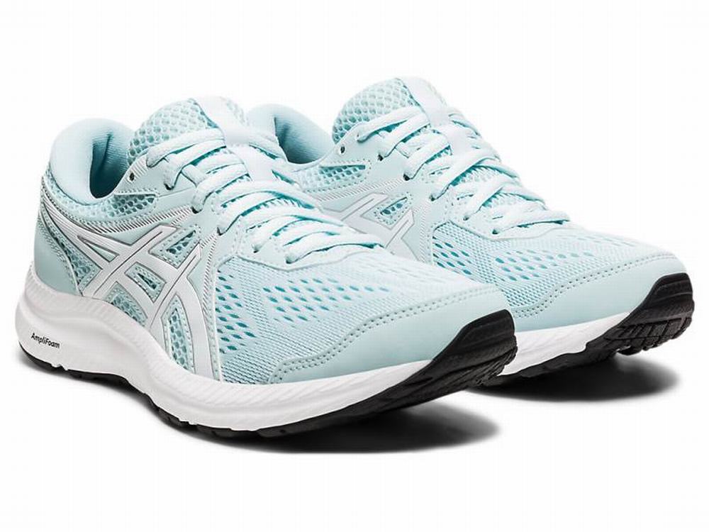 Asics GEL-CONTEND 7 Futócipő Női Világos Türkiz Fehér | 713084-VPU