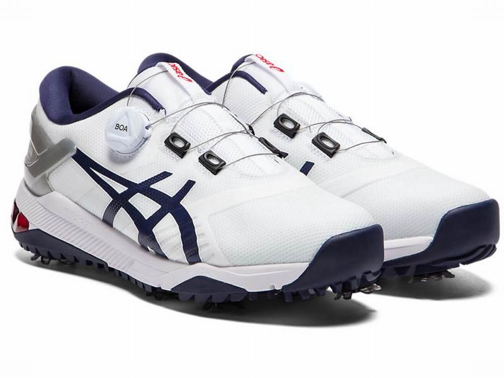 Asics GEL-COURSE DUO Boa Golf Cipő Férfi Sötétkék Fehér | 659831-WXZ