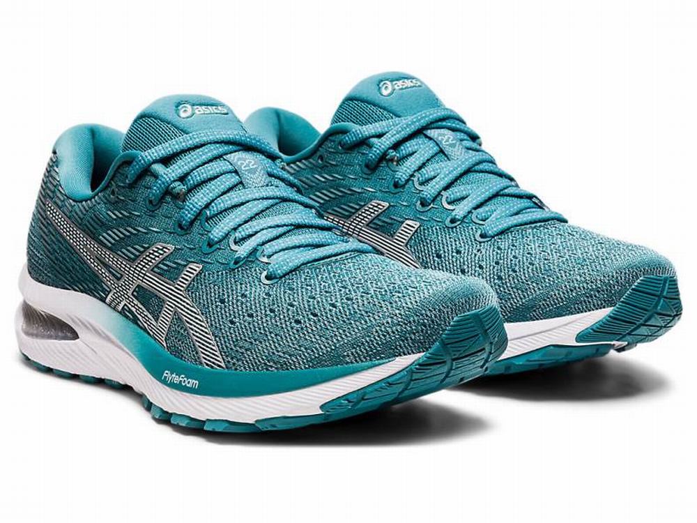 Asics GEL-CUMULUS 22 Futócipő Női Fehér Kék | 398162-AHF