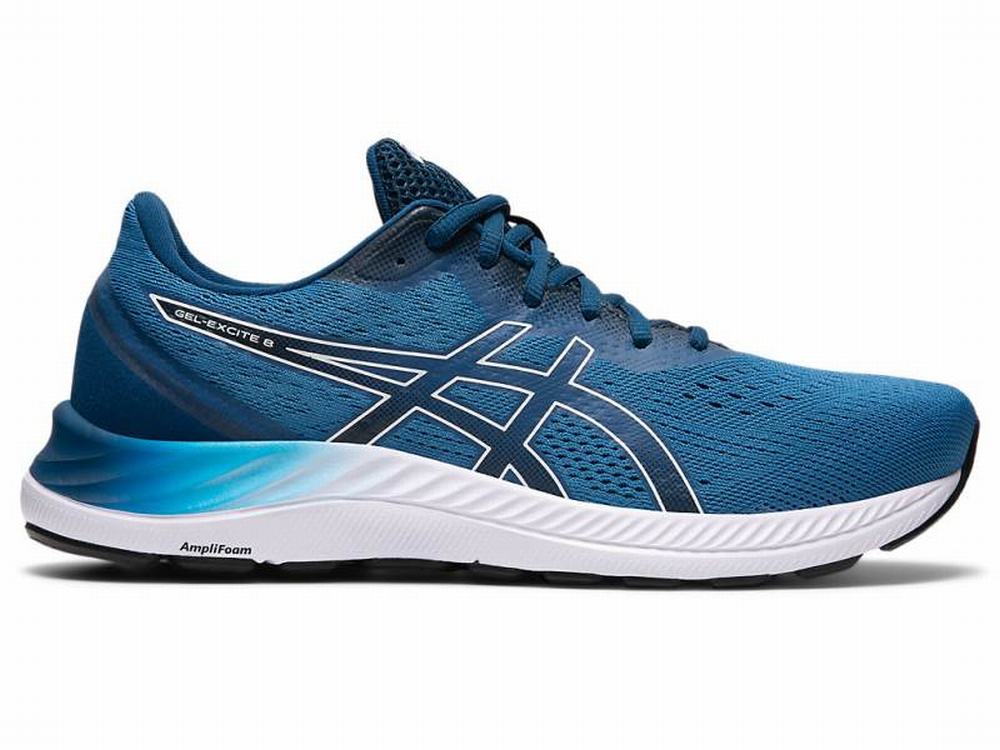 Asics GEL-EXCITE 8 Futócipő Férfi Fehér Kék | 078154-JBN