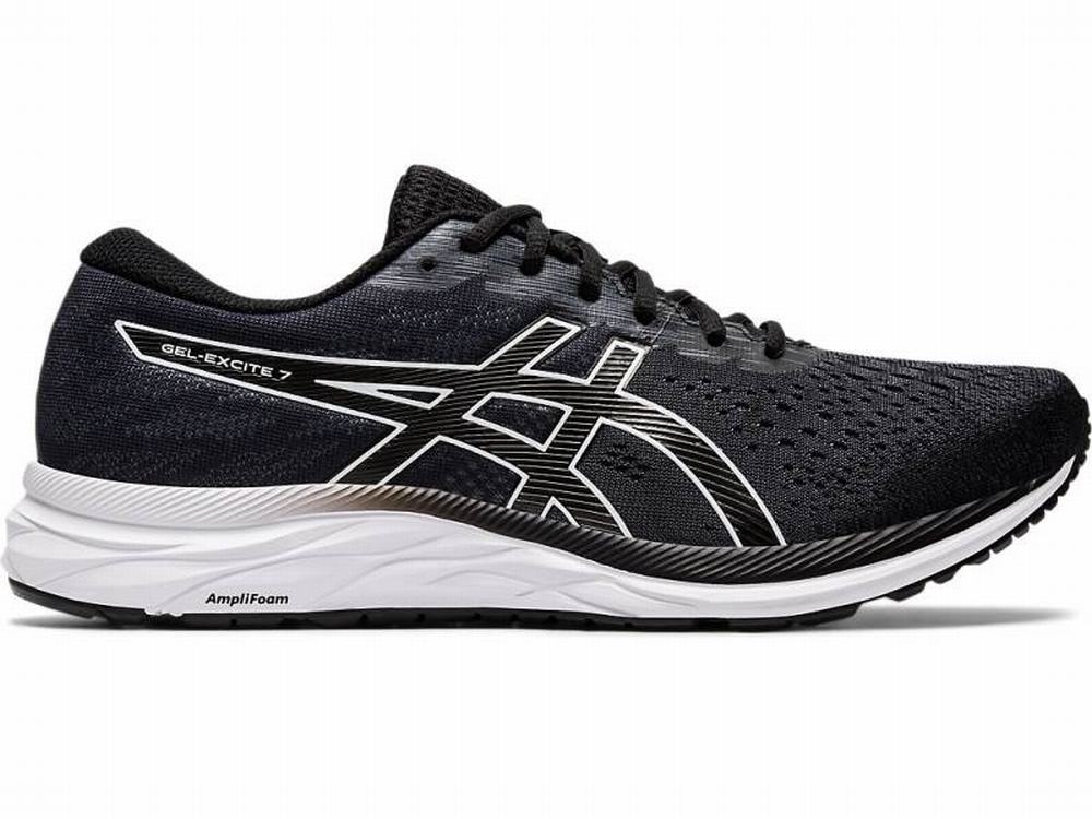 Asics GEL-Excite 7 (4E) Futócipő Férfi Fekete Fehér | 026598-OQH