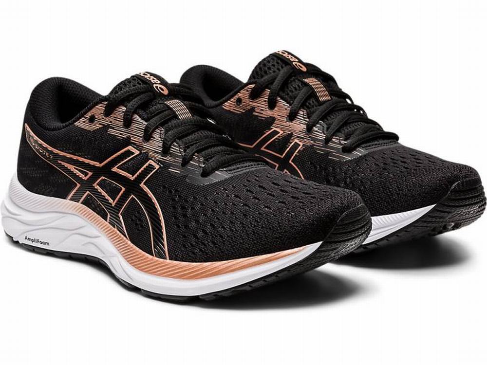 Asics GEL-Excite 7 Futócipő Női Fekete Rózsaszín Arany | 789463-FNT