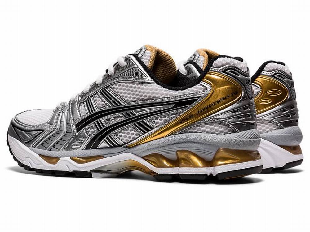 Asics GEL-KAYANO 14 Utcai Cipő Férfi Fehér Arany | 394865-PIH