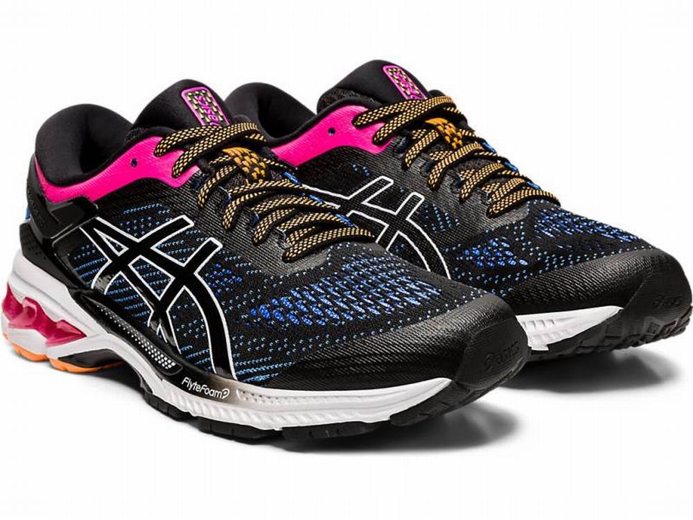 Asics GEL-KAYANO 26 Futócipő Női Fekete Kék | 245168-YSU