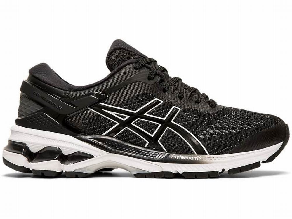 Asics GEL-KAYANO 26 Futócipő Női Fekete Fehér | 530726-LER