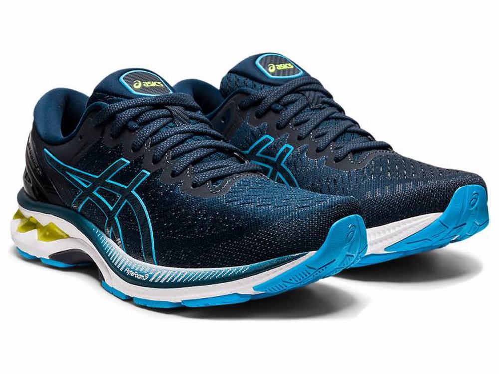 Asics GEL-KAYANO 27 Futócipő Férfi Kék Zöld | 732850-EBP