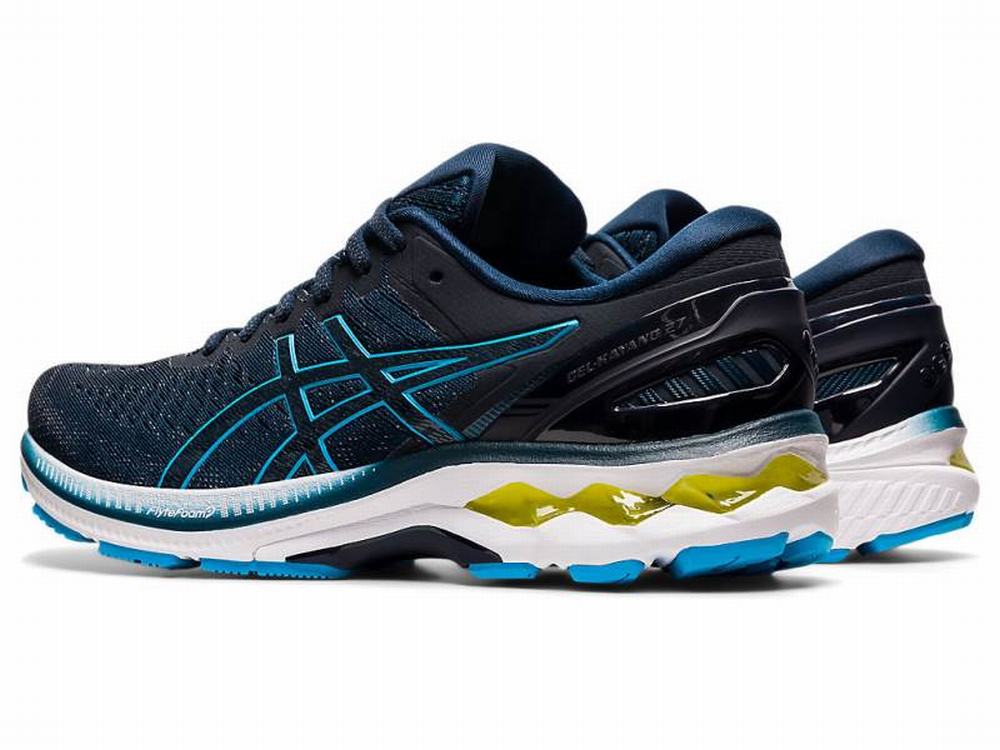 Asics GEL-KAYANO 27 Futócipő Férfi Kék Zöld | 732850-EBP