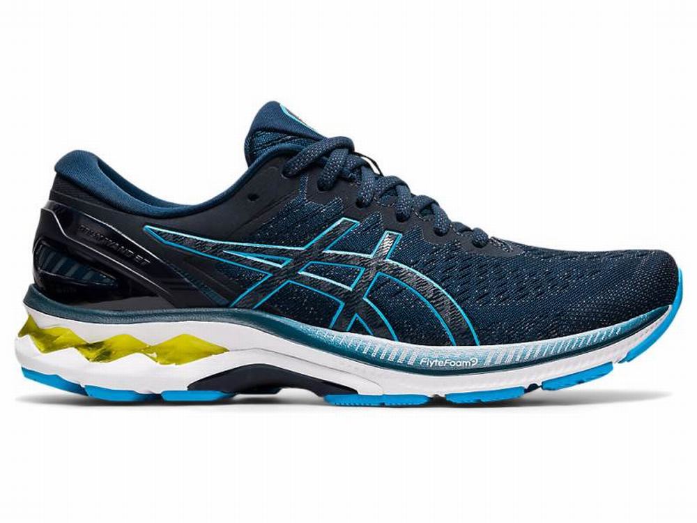 Asics GEL-KAYANO 27 Futócipő Férfi Kék Zöld | 732850-EBP