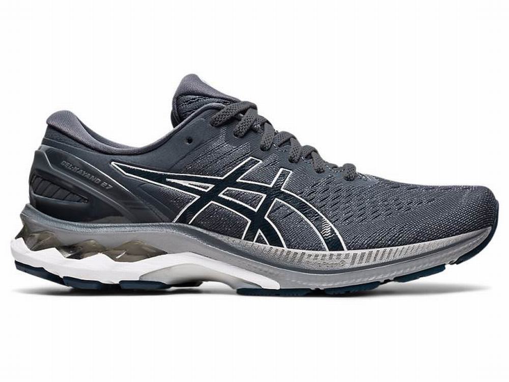 Asics GEL-KAYANO 27 Futócipő Férfi Szürke Kék | 491607-ULD