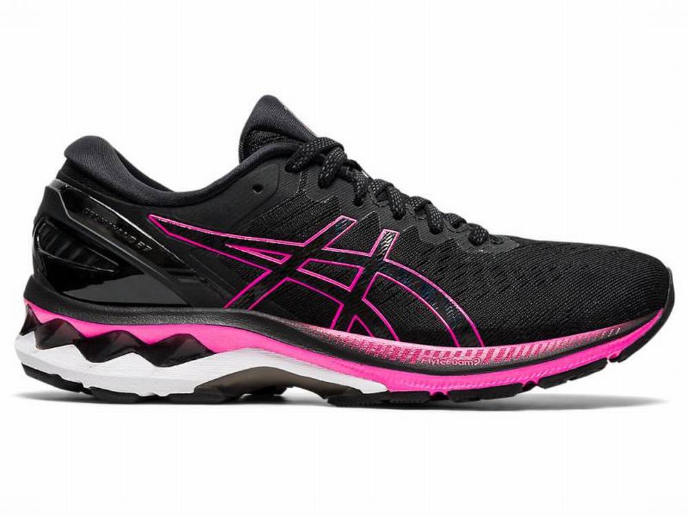 Asics GEL-KAYANO 27 Futócipő Női Fekete Rózsaszín | 341965-YAL