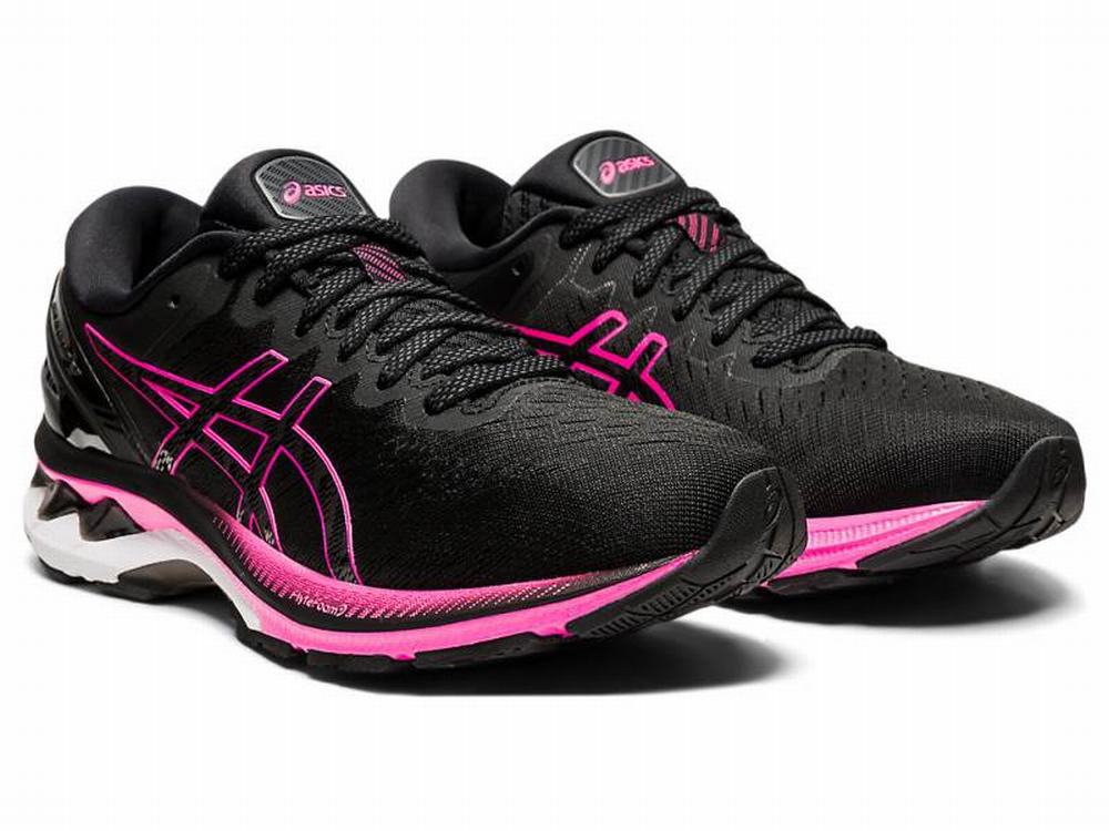 Asics GEL-KAYANO 27 Futócipő Női Fekete Rózsaszín | 341965-YAL