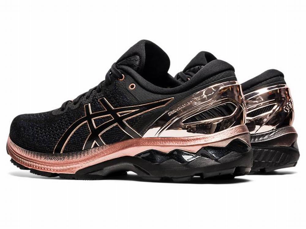 Asics GEL-KAYANO 27 Futócipő Női Fekete Rózsaszín Arany | 493812-LXY