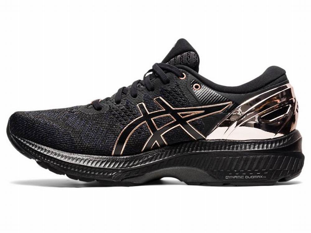 Asics GEL-KAYANO 27 Futócipő Női Fekete Rózsaszín Arany | 493812-LXY