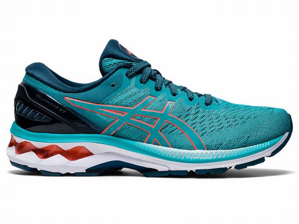 Asics GEL-KAYANO 27 Futócipő Női Kék Narancssárga Piros | 896504-RQD