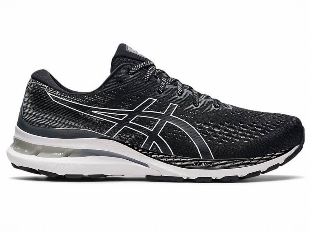 Asics GEL-KAYANO 28 (2E) Futócipő Férfi Fekete Fehér | 421875-EKX