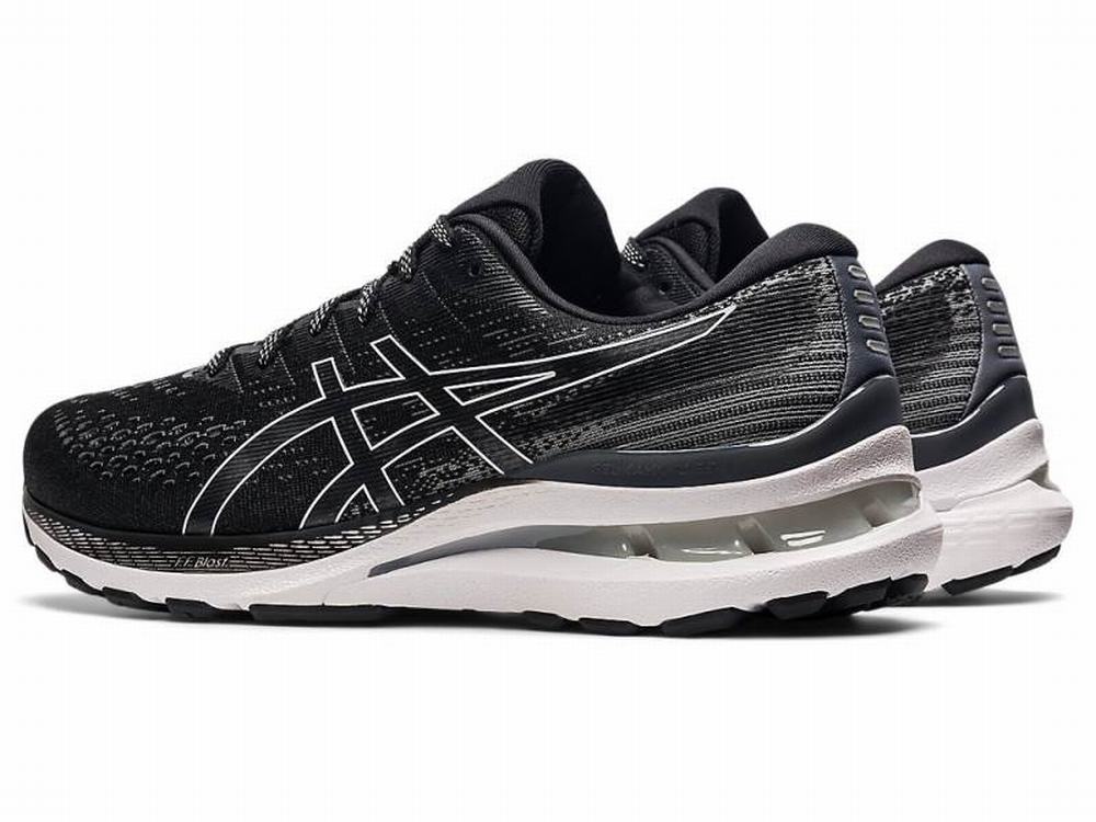 Asics GEL-KAYANO 28 (2E) Futócipő Férfi Fekete Fehér | 421875-EKX