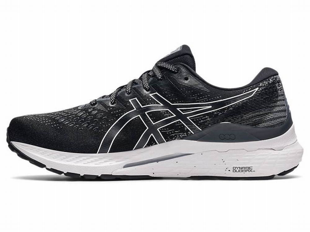 Asics GEL-KAYANO 28 (2E) Futócipő Férfi Fekete Fehér | 421875-EKX