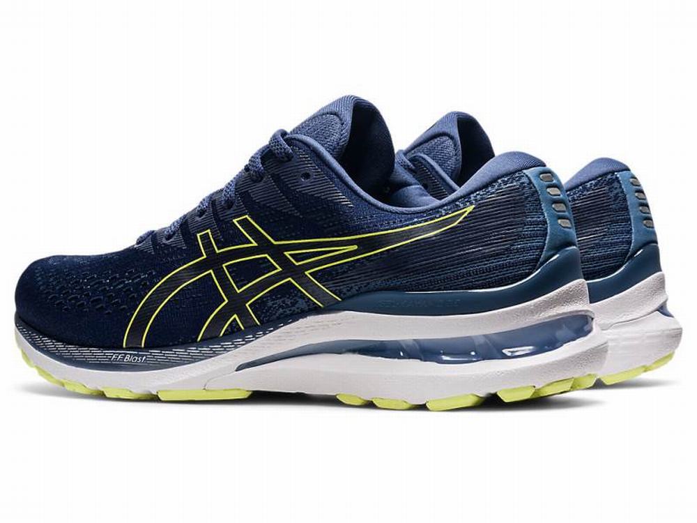 Asics GEL-KAYANO 28 Futócipő Férfi Kék Sárga | 375692-YXQ