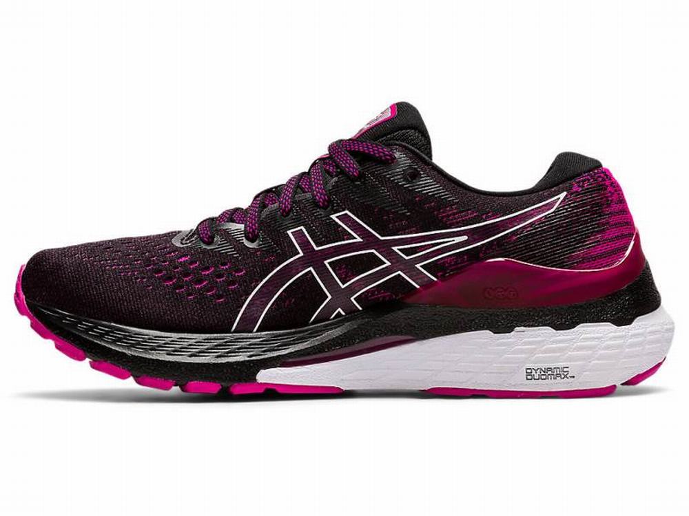 Asics GEL-KAYANO 28 Futócipő Női Fekete Rózsaszín | 761835-HOP