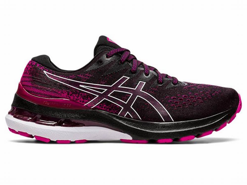 Asics GEL-KAYANO 28 Futócipő Női Fekete Rózsaszín | 761835-HOP