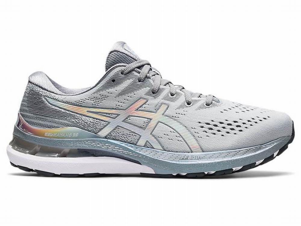 Asics GEL-KAYANO 28 PLATINUM Futócipő Férfi Fehér Szürke | 752816-FVS